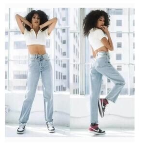 Revice Denim Jeans 90s Baby Girl Crossover Waist Denim Jeans 27
